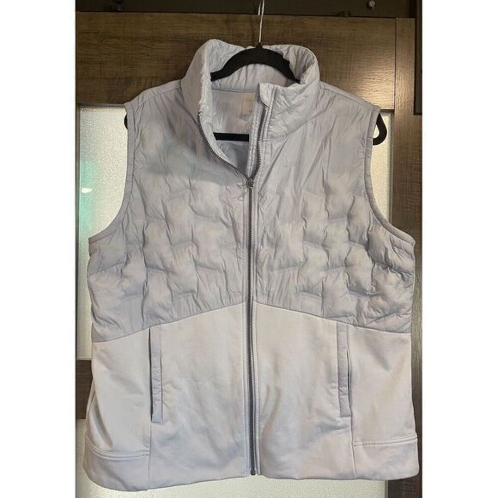 Calia Vest Adult XXL Blue Full‎ Zip Pockets Puffer Top Outdoors Womens